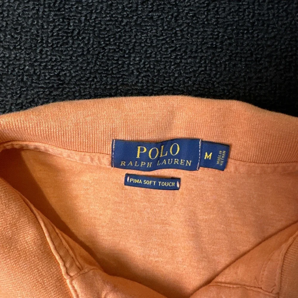 Men's Polo Ralph Lauren Pima Touch Size M Tangerine‎ Color Polo